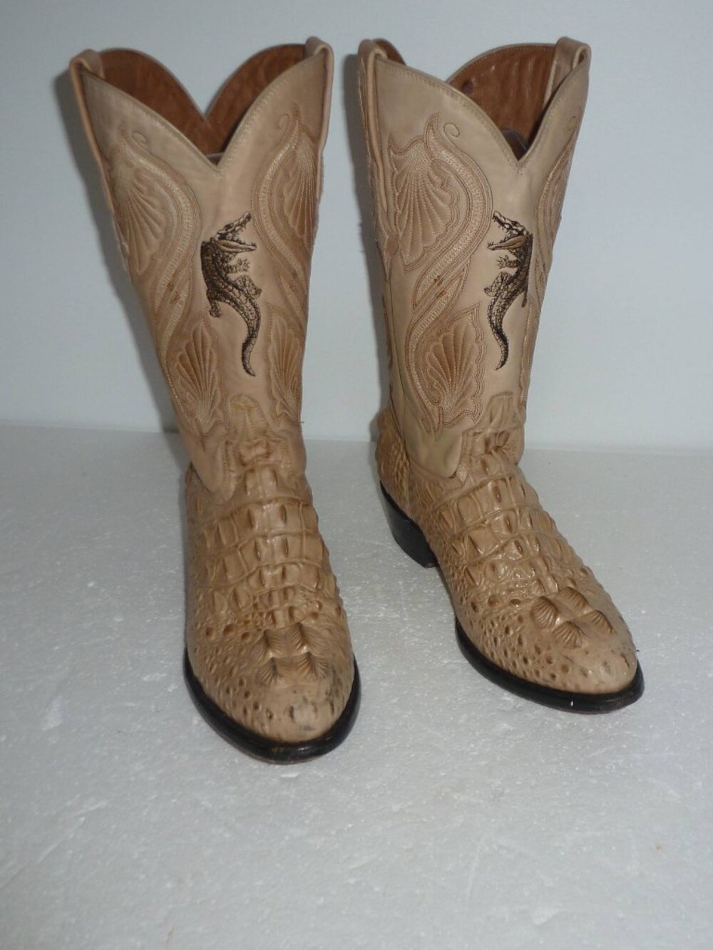 El General Alligator Leather Western Boots - Men SZ 8.5